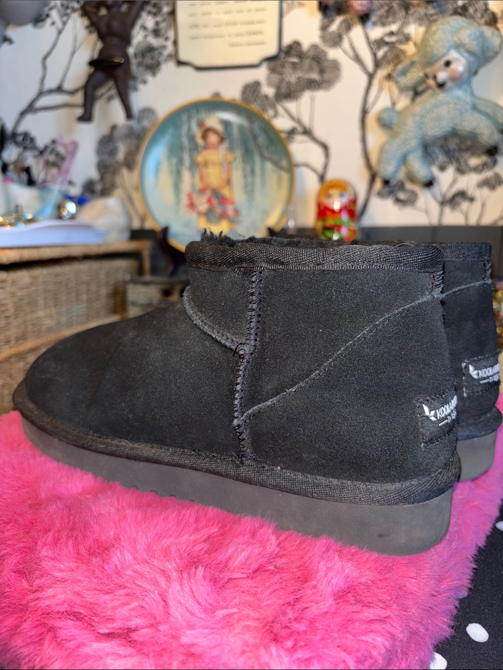 Koolaburra by UGG Mini boots featuring a suede upper and a distinct brand